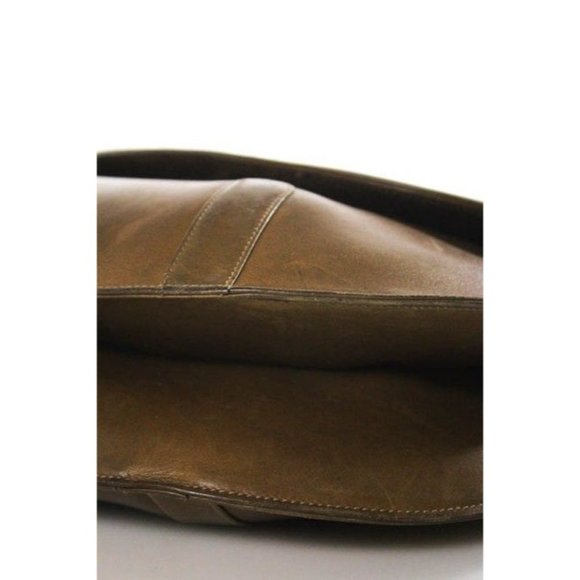 Gucci Vintage Tanmedium Brown Leather Shoulder Bag With Red Green Center - Picture 7 of 12